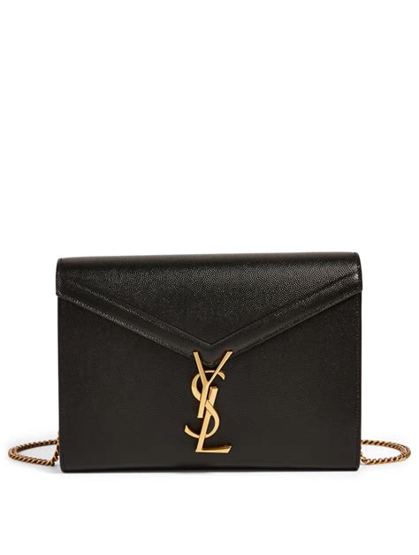 monogram ysl matelasse leather wallet on chain black|ysl cassandra chain wallet.